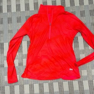 Under armor orange and pink 1/4 zip